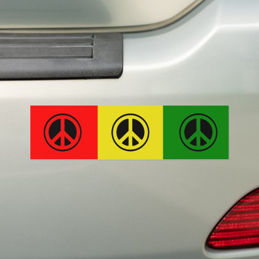 Rasta Peace Bumpersticker (Op auto)