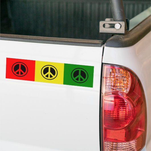Rasta Peace Bumpersticker (Op Truck)