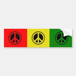 Rasta Peace Bumpersticker