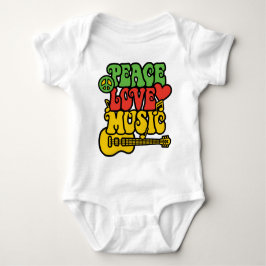 Rasta Peace Love and Music Romper