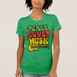 Rasta Peace Love and Music T-shirt