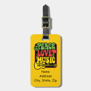 Rasta Peace Love Music Bagagelabel