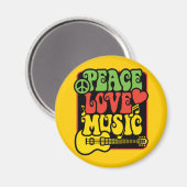 Rasta Peace-Love-Music Magneet (Voorkant / Achterkant)