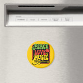 Rasta Peace-Love-Music Magneet (Insitu (Vaatwasser))