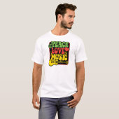 Rasta PEACE-LOVE-MUSIC T-shirt (Voorkant volledig)