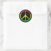 Rasta Peace Ronde Sticker (Tas)