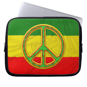Rasta Peace Symbol Laptop Sleeve
