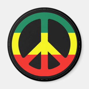 Rasta Peace Symbol Magneet