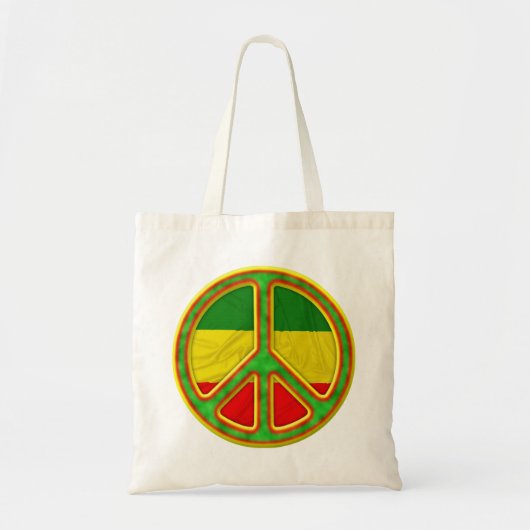 Rasta Peace Symbol Tote Bag (Voorkant)