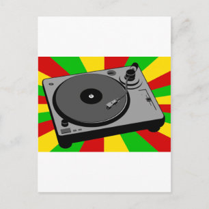 Rasta Platenspeler Briefkaart