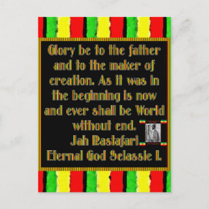 Rasta Prayer Recentelijk voor de rookceremonie Briefkaart