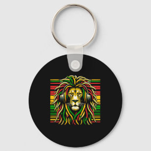 Rasta Raggae Jamaica Lion of Judah Muziek Hoofdtel Sleutelhanger