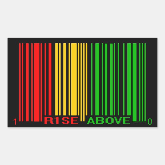 RASTA RECHTHOEKIGE STICKER (Voorkant)