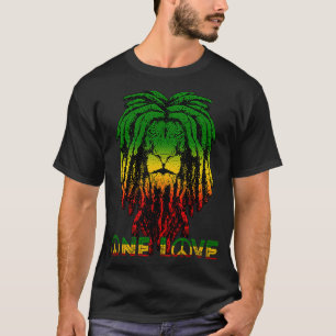 Rasta Reggae Etophian Lion Judah Rastafari Root T-shirt