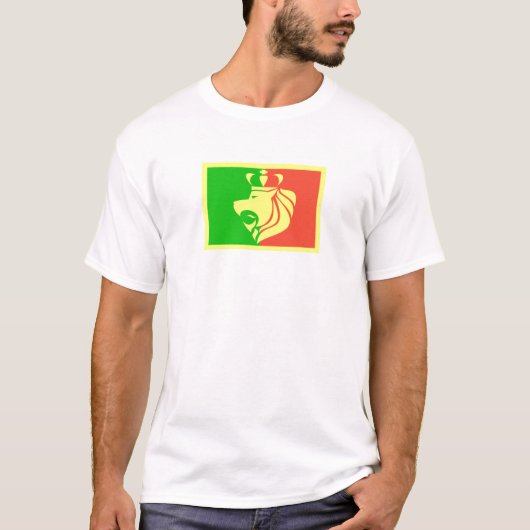 Rasta Reggae Flag met Kroonheil T-shirt (Voorkant)