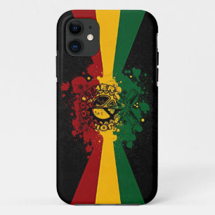 rasta reggae graffiti muziekkunst iPhone 11 hoesje