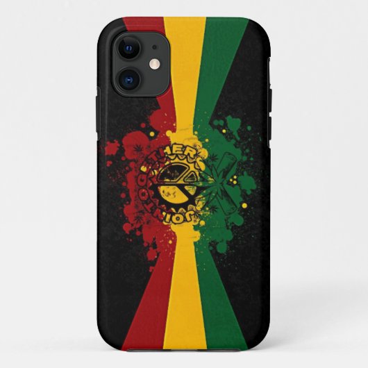 rasta reggae graffiti muziekkunst Case-Mate iPhone case (Achterkant)