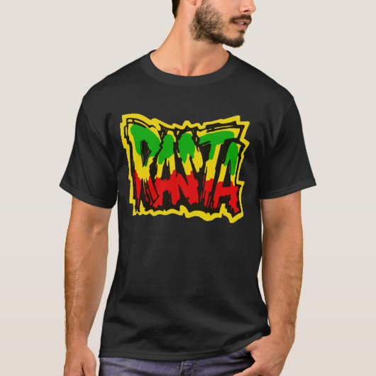 Rasta reggae graffiti t-shirt (Voorkant)