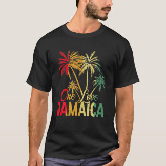 Rasta Reggae Jamaica Vlag Kleurpalmboom Jamaica T-shirt