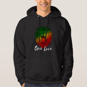 Rasta Reggae Leeuw van Juda Eén Liefde Rastafariër Hoodie