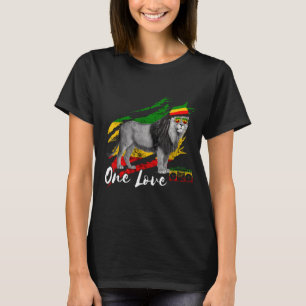 Rasta Reggae Leeuw van Judah Rastafari Jamaican Pr T-shirt