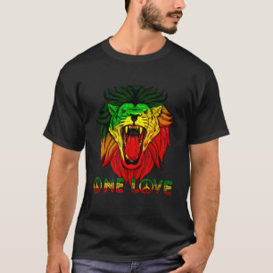 Rasta Reggae Leeuw Van Judea Een Liefde Hippie Ras T-shirt