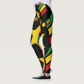 Rasta Reggae Leggings Militaire Stars Design (Links)