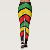 Rasta Reggae Leggings Militaires Stars Design (Dos)