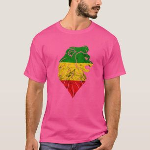 Rasta Reggae Lion Judah Ethiopian Lion Rastafar T-shirt