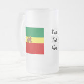 Rasta Reggae Lion Judah Matglas Bierpul (Voorkant links)