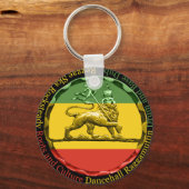 Rasta Reggae Lion Keyring Sleutelhanger (Voorkant)