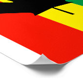 Rasta Reggae Maple Leaf Flag Poster (Hoek)