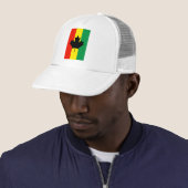Rasta Reggae Maple Leaf Flag Trucker Pet (In situ)