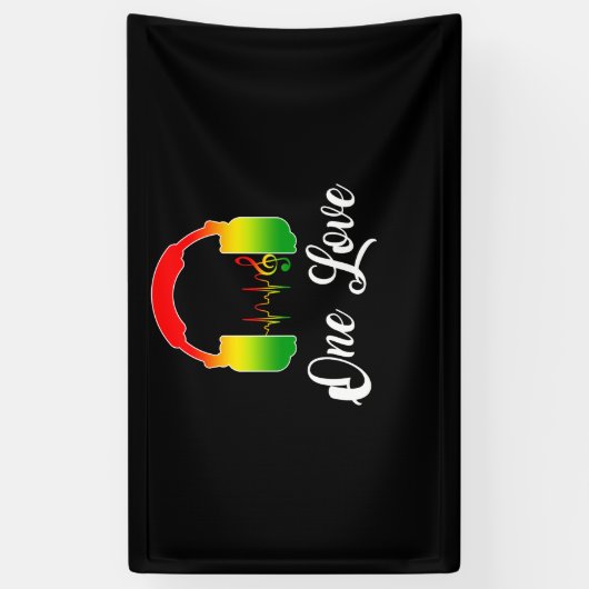 Rasta Reggae Music Hoofdtelefoon Jamaican Pride Spandoek (Verticaal)