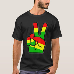 Rasta Reggae Overwinningskleuren Kunst voor Rastaf T-shirt