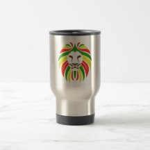 Rasta Rood, geel en groen Travel Mug