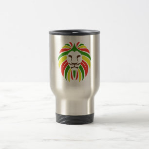 Rasta Rood, geel en groen Travel Mug Reisbeker