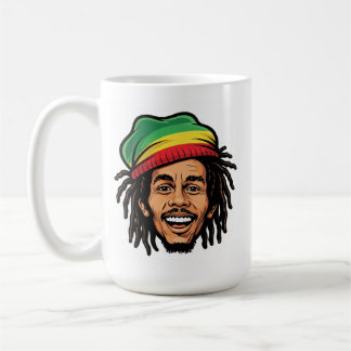 Rasta Roots & Reggae Rhythms - Iconische Bob Marle Koffiemok