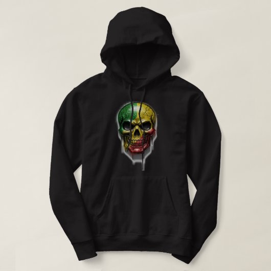 RASTA SKULL HOODIE (Design voorkant)