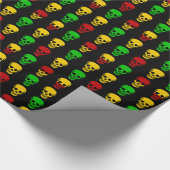 Rasta Skulls Cadeaupapier (Hoek)
