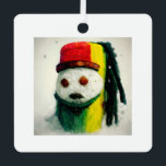 Rasta Snowman II Ornement métallique<br><div class="desc">Rasta Snowman II</div>