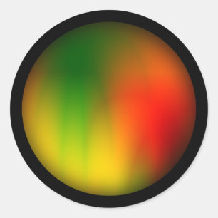 Rasta Splash of Color Ronde Sticker