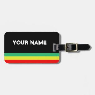 Rasta-Striped Bagagelabel