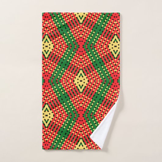Rasta Stripes geometrisch ontwerp Bad Handdoek (Handdoek)