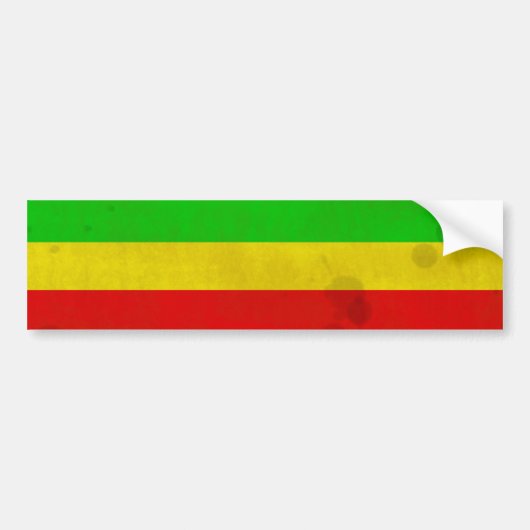 Rasta-stripes met waterlaag bumpersticker (Voorkant)