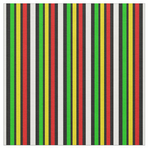 Rasta Stripes met zwart Stof