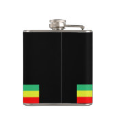 Rasta-stripkolf Heupfles (Achterkant)