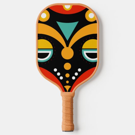 Rasta Tribal Kunst Pickleball Paddle (Voorkant)