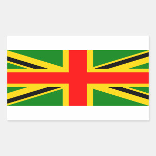 Rasta UK Rechthoekige Sticker
