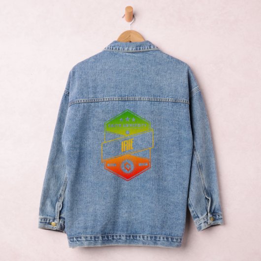 Rasta University Irie Goede Vibes Rasta Reggae Denim Jacket (Hangar)